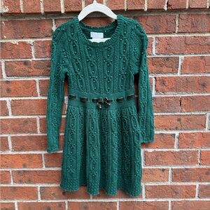 Adrienne Vittadini Bambini Green Sweater Dress Size 5T toddler girls kids